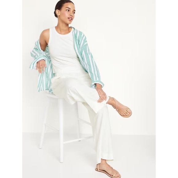 Old Navy High-Waisted Linen-Blend Wide-Leg Pants - Picture 4 of 7